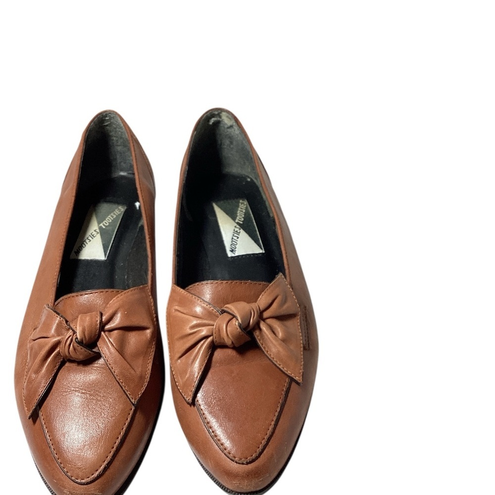 Mootsies Tootsies Brown Loafers with Bow Detail - Picture 2 of 6